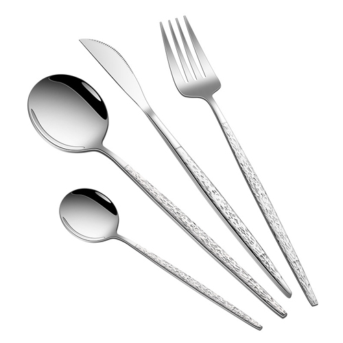 Custom Stainless Steel Cutlery Set Round Diamond Series China Manufacturer