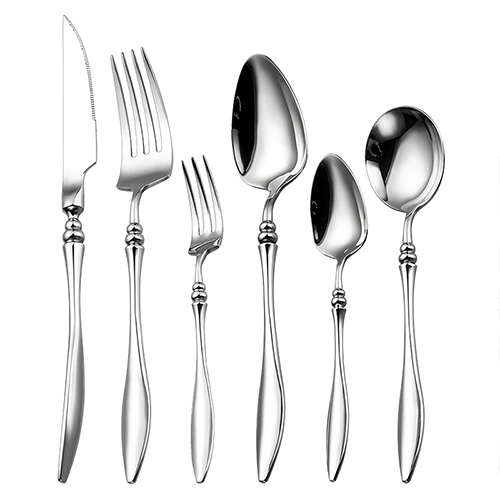 Luxurious Five-Piece Gold Cutlery Set Made Of High-Quality Stainless Steel