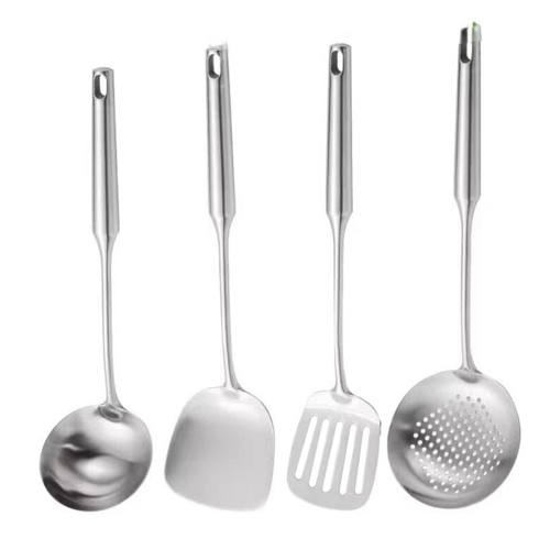 Stainless Steel Cutlery Set Pot Spatula Soup Spoon Colander Frying Shovel Rice Spoon Scoop Set